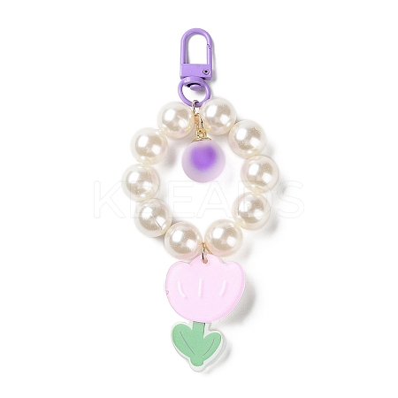 Flower Acrylic Pendant Decorations LS-HJEW-F019-04-1