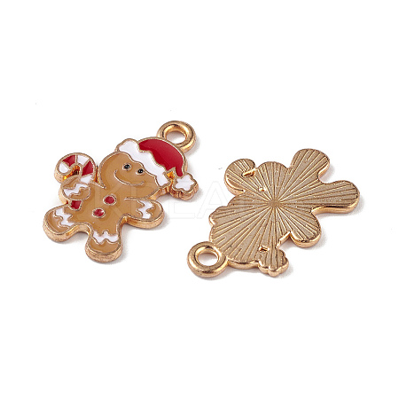 Christmas Alloy Enamel Pendants X-ENAM-M056-09KCG-1