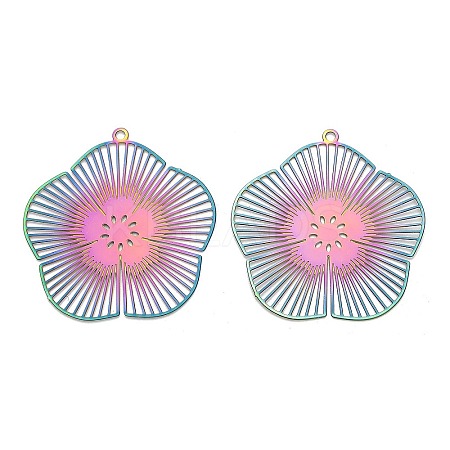 201 Stainless Steel Pendants STAS-I329-01RC-1