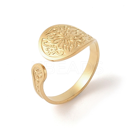 304 Stainless Steel Cuff Rings LS-RJEW-Q812-01G-1