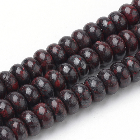 Natural Bloodstone Beads Strands G-S272-10-1