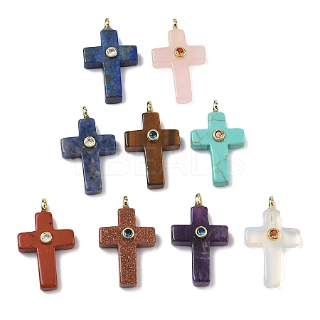 Natural & Synthetic Mixed Stone Pendants G-B180-01G-1