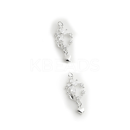 Brass Micro Pave Cubic Zirconia Pendants PW-WG9806C-02-1