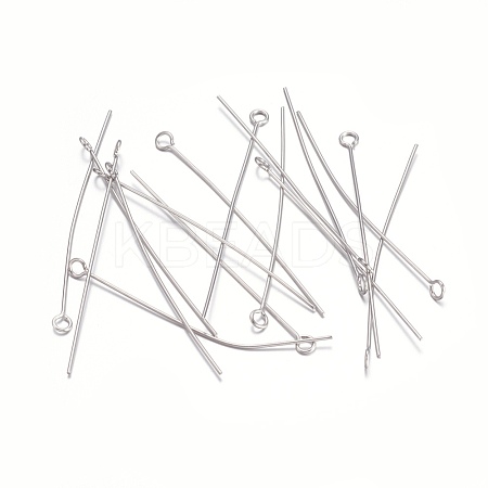 Tarnish Resistant 304 Stainless Steel Eye Pins STAS-O105-01P-0.6x45mm-1