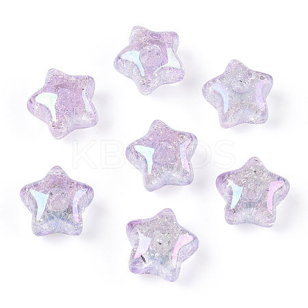 Transparent Crackle Acrylic Beads TACR-S148-03E-1