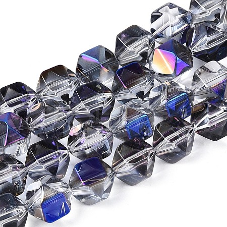Electroplate Glass Beads Strands EGLA-T021-21I-1