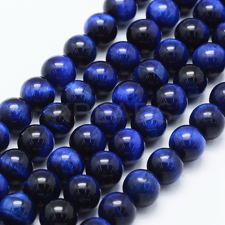 Natural Tiger Eye Beads Strands X-G-F561-8mm-B02-1