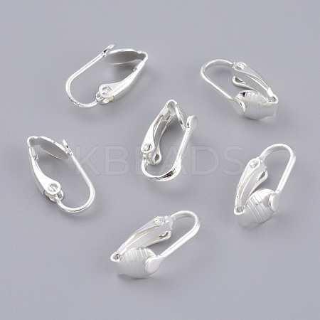 Brass Clip-on Earring Findings KK-Z007-30S-1