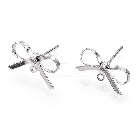 Brass Stud Earring Findings X-KK-S350-013P-1