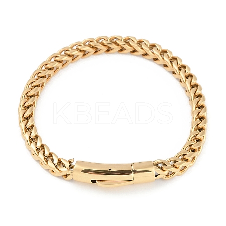 304 Stainless Steel Wheat Chain Bracelets STAS-L692-001G-1
