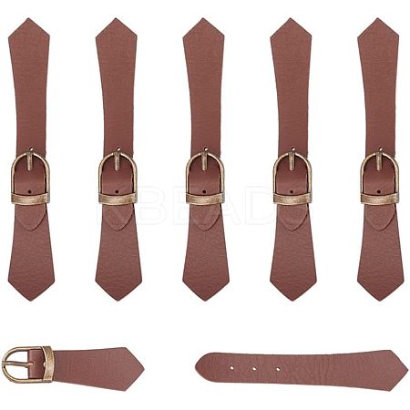 6Pcs PU Imitation Leather Belt Buckles LS-AJEW-FG0001-57-1