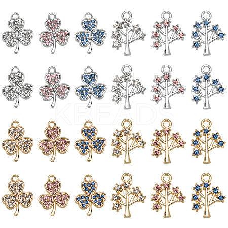 48Pcs 12 Style Alloy Pendants FIND-FH0003-73-1