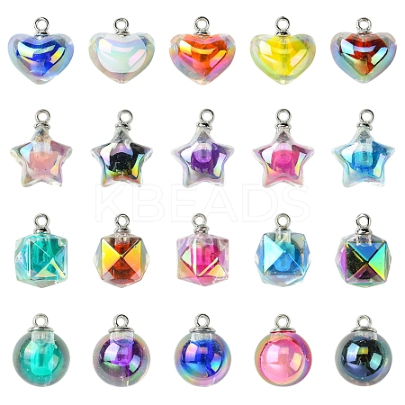 32Pcs 4 Styles AB Color Resin  Pendants RESI-FS0001-84-1