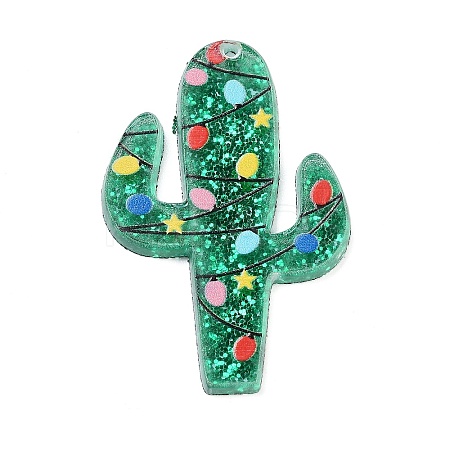 Christmas Theme Acrylic Pendants OACR-A034-01H-1