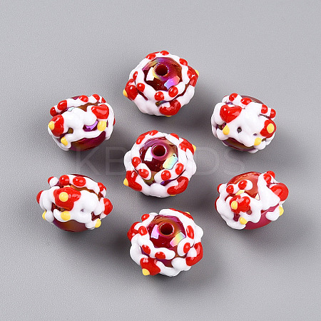 Opaque Acrylic Beads SACR-YW0002-01A-1