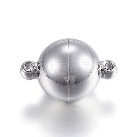 Tarnish Resistant 304 Stainless Steel Magnetic Clasps with Loops LS-STAS-F108-07P-1