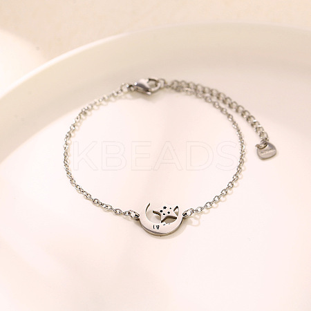 304 Stainless Steel Link Bracelets WGDD040-08-1