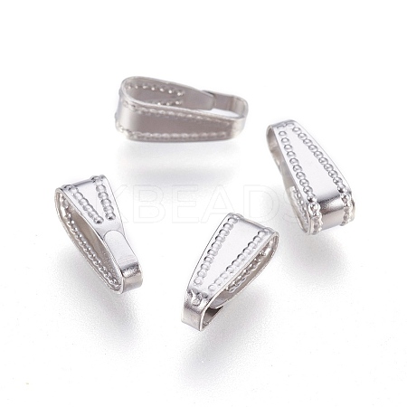 100Pcs 304 Stainless Steel Snap On Bails STAS-ZF0001-33-1