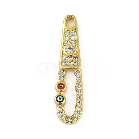 Brass Micro Pave Cubic Zirconia Pendants KK-B114-02G-03-1