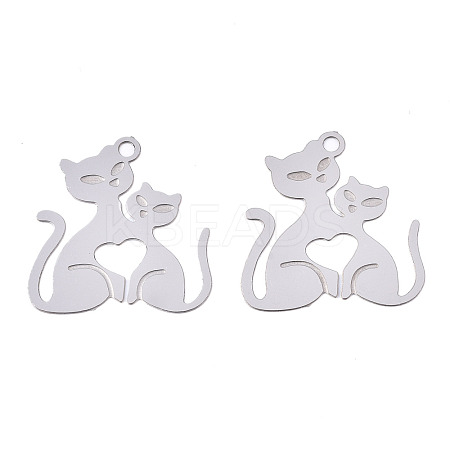 Tarnish Resistant 304 Stainless Steel Filigree Pendants STAS-S118-006P-1
