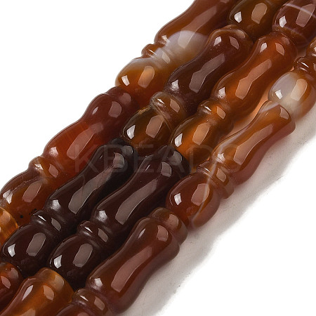 Natural Red Agate Beads Strands G-NH0017-A02-01-1
