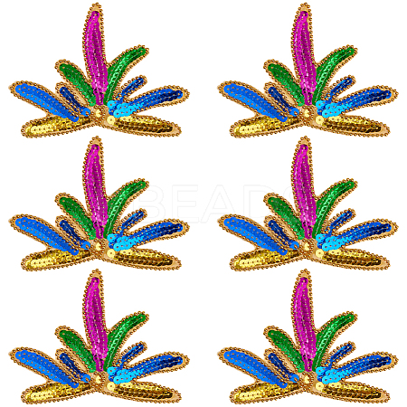 10Pcs Polyester Embroidery Ornament Accessories PATC-CY0001-31B-1