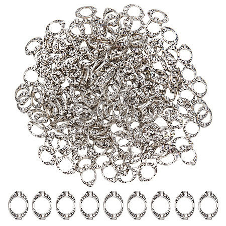 200Pcs Oval Tibetan Style Alloy Bead Frame TIBE-ME0001-12-1