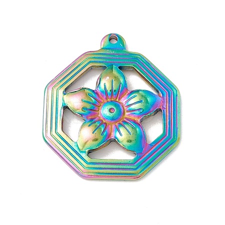 Ion Plating(IP) 304 Stainless Steel Pendants STAS-C049-09M-1