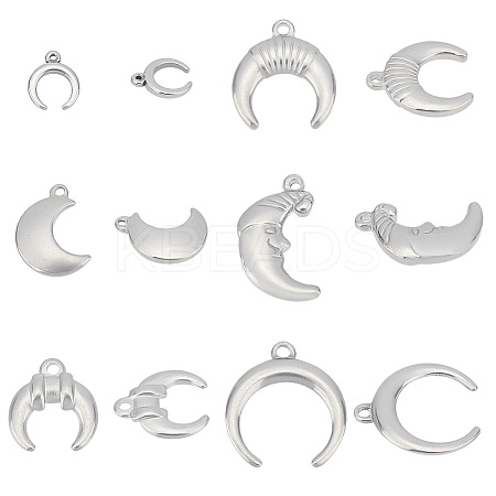   24Pcs 6 Style 304 Stainless Steel Charms STAS-PH0001-74-1