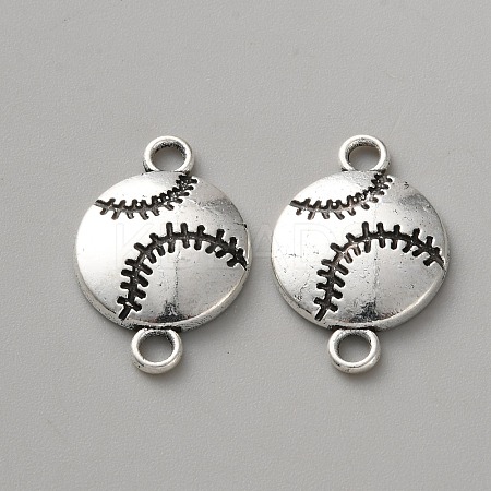 Tibetan Style Zinc Alloy Sport Ball Connector Charms FIND-WH00670-07AS-05-1