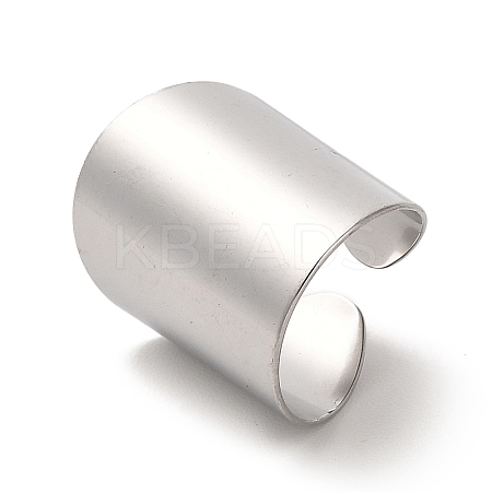 Non-Tarnish 304 Stainless Steel Open Cuff Ring RJEW-Z015-02P-1