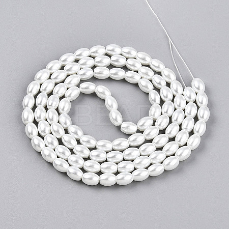 Baking Paint Pearlized Glass Pearl Bead Strands HY-T002-01A-01-1