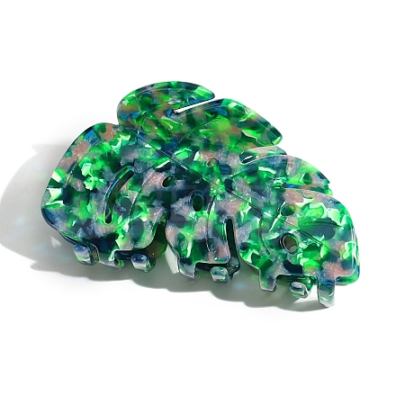 Leaf Cellulose Acetate Claw Hair Clips PW-WGF7B0C-03-1