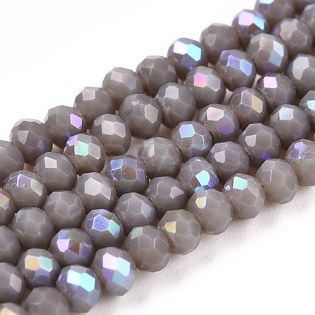 Electroplate Opaque Solid Color Glass Beads Strands LS-EGLA-A034-P2mm-L23-1