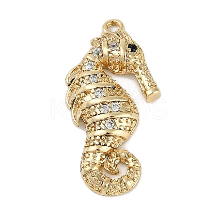 Brass Micro Pave Cubic Zirconia Pendants KK-I719-38G-1