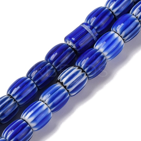 Handmade Lampwork Chevron Beads Strands LAMP-K041-01B-27-1