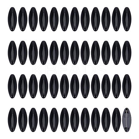 48Pcs Resin Safety Pin Brooches JEWB-OC0001-11B-1