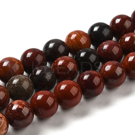 Natural Red Snakeskin Jasper Beads Strands G-H298-A02-04-1