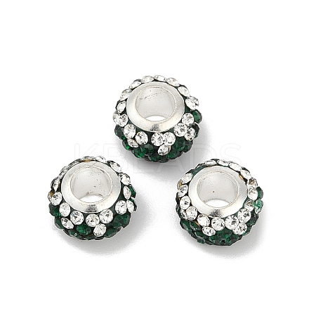 Alloy Rhinestone Clay Pave Beads ALRI-D300-02S-02-1
