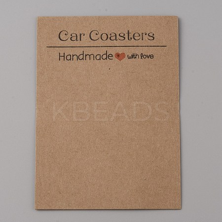 Rectangle Kraft Paper Sublimation Car Coaster Display Cards CDIS-WH0024-18A-02-1