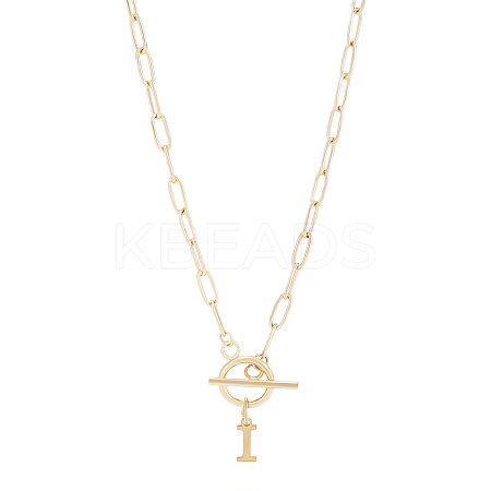 304 Stainless Steel Letter Pendant Necklaces NJEW-LP0001-52I-G-1
