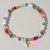 Brass Initial Charm Bracelets KC4213-6-1