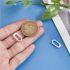 2Pcs Brass Spring Gate Rings KK-BBC0024-20S-3