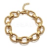 304 Stainless Steel Oval Link Chain Bracelets for Women BJEW-R021-09G-4