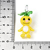 Handmade Lampwork Cartoon Radish Pendants LAMP-T025-10E-3