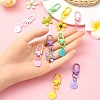 Spray Painted Alloy Pendant Decorations HJEW-YW00024-01-5