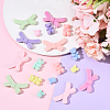 30Pcs 3 Styles Flocky Acrylic Bunny Beads OACR-YW0002-38-5