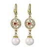 Brass Micro Pave Clear Cubic Zirconia Dangle Earrings EJEW-F362-03G-2