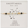 Natural stone constellation bracelet with 12 zodiac signs X-NR2952-6-1