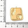 304 Stainless Steel Epoxy Resin with Natural Shell and Sequins Inside Pendants STAS-L026-17G-D03-3